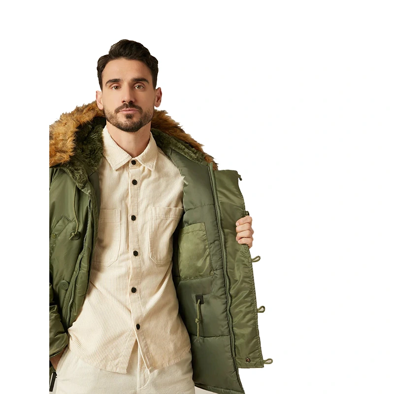 N3B Green Parka Jacket - Image 3