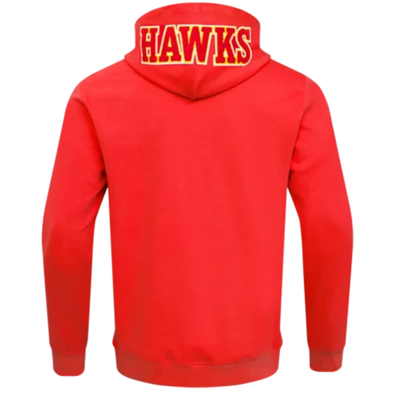 NBA Atlanta Hawks Red Classic Chenille Men’s Full ZIP Hoodie - Image 2