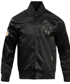 NBA Houston Rockets Gold Logo Satin Jacket