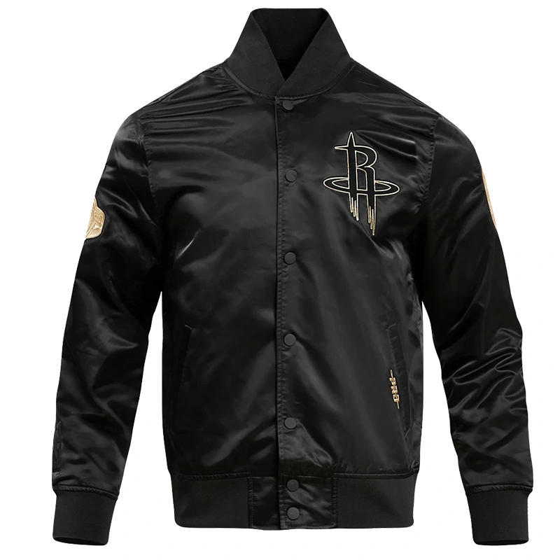 NBA Houston Rockets Gold Logo Satin Jacket