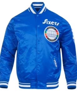 NBA Philadelphia 76ERS City Edition 24-25 Rib Satin Blue Jacket
