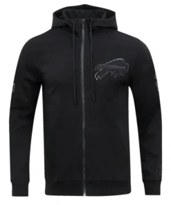 NFL Buffalo Bills Triple Black Full Zip Hoodie