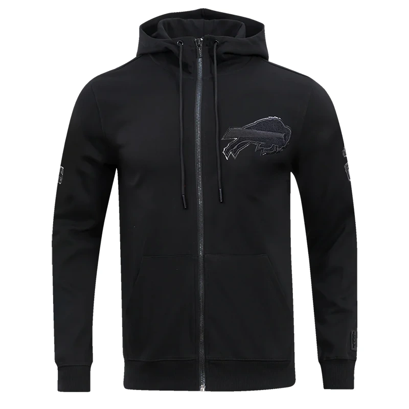 NFL Buffalo Bills Triple Black Full Zip Hoodie