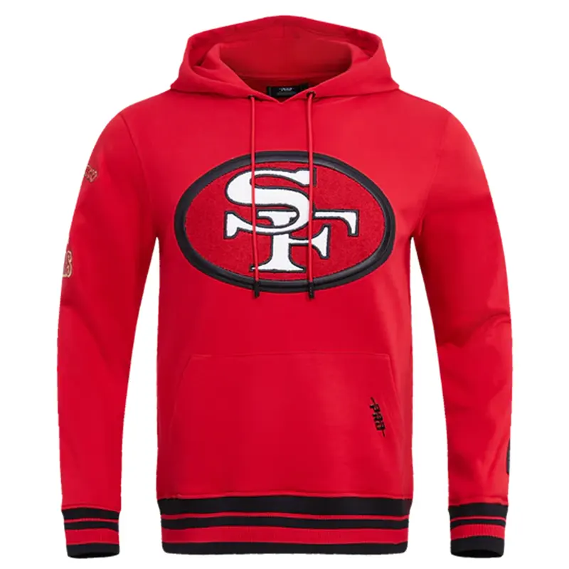 NFL SAN Francisco 49ERS Retro Classic Pullover Cream Hoodie