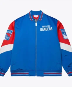 New York Rangers Mitchell & Ness Throw It Back Heavyweight Satin Jacket