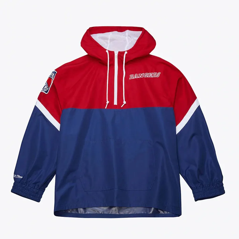 New York Rangers Mitchell & Ness Tie Breaker Anorak Windbreaker - Image 2