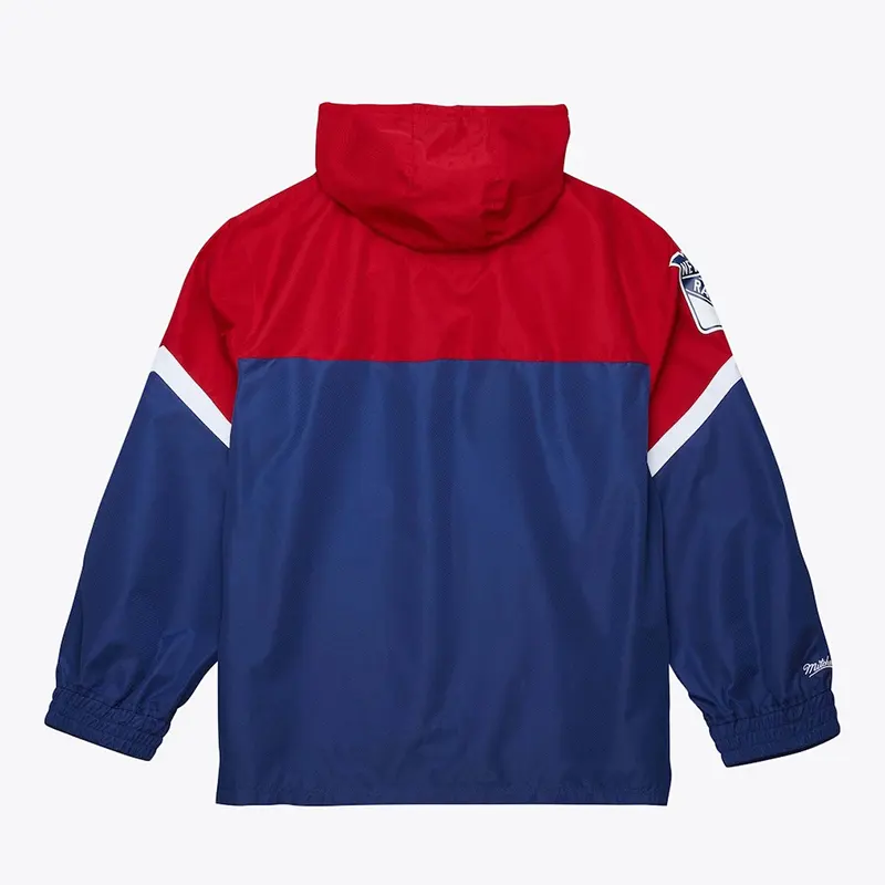 New York Rangers Mitchell & Ness Tie Breaker Anorak Windbreaker - Image 3