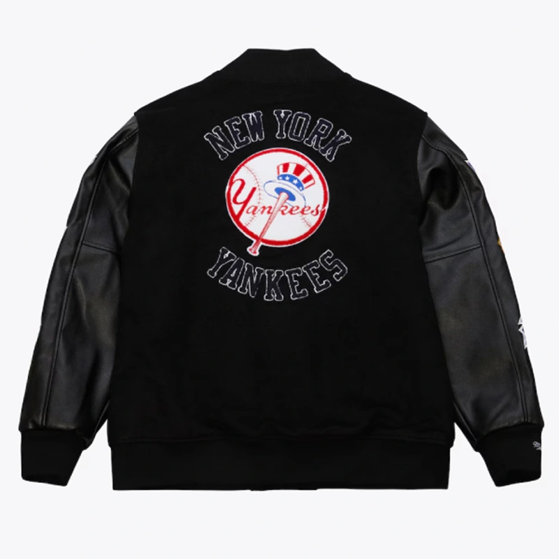 New York Yankees Black Out Varsity Jacket - Image 2