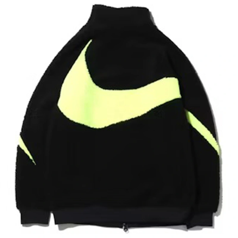 Nike Big Swoosh Reversible Boa Black Neon Jacket - Image 2