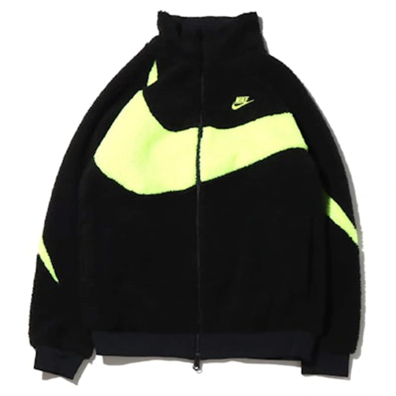 Nike Big Swoosh Reversible Boa Black Neon Jacket