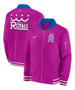 Nike Kansas City Royals Purple 2026 City Connect Bomber Jacket