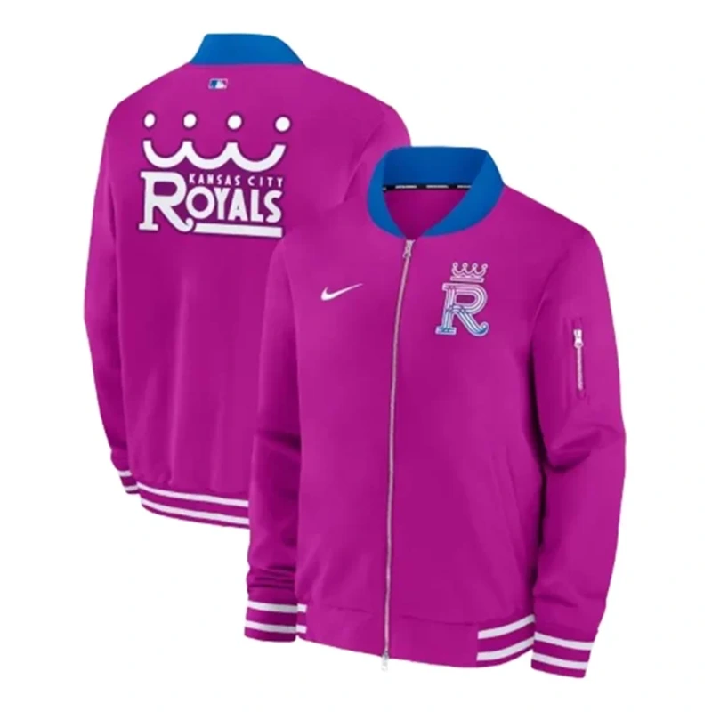 Nike Kansas City Royals Purple 2026 City Connect Bomber Jacket