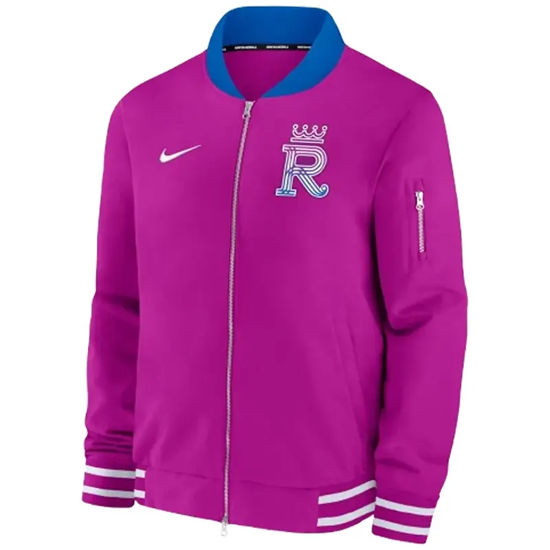 Nike Kansas City Royals Purple 2026 City Connect Bomber Jacket - Image 2