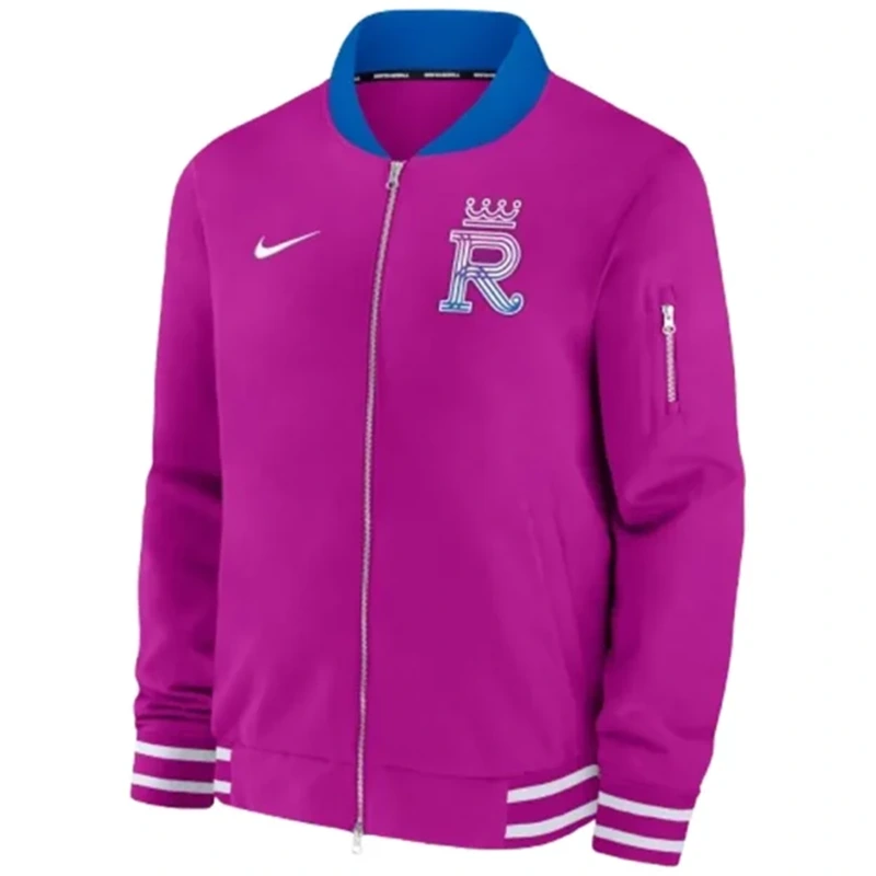 Nike Kansas City Royals Purple 2026 City Connect Bomber Jacket - Image 2