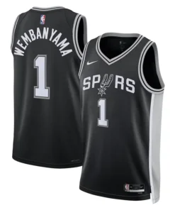 Nike Mens San Antonio Spurs Victor Wembanyama Icon Swingman Jersey