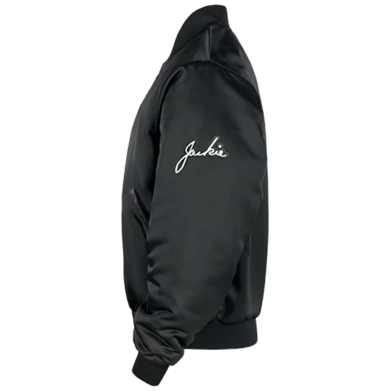 Nike x Jackie Robinson Satin Black Jacket - Image 2