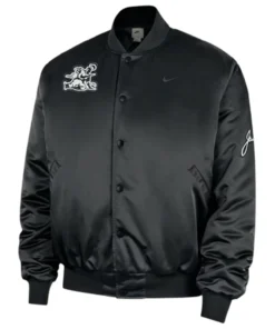 Nike x Jackie Robinson Satin Black Jacket