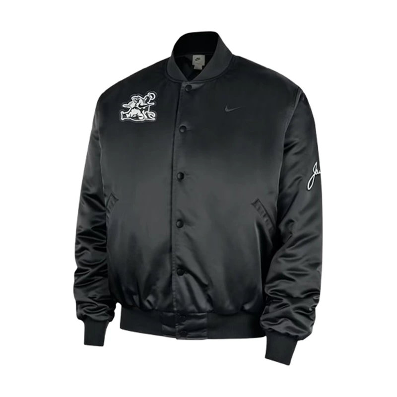 Nike x Jackie Robinson Satin Black Jacket