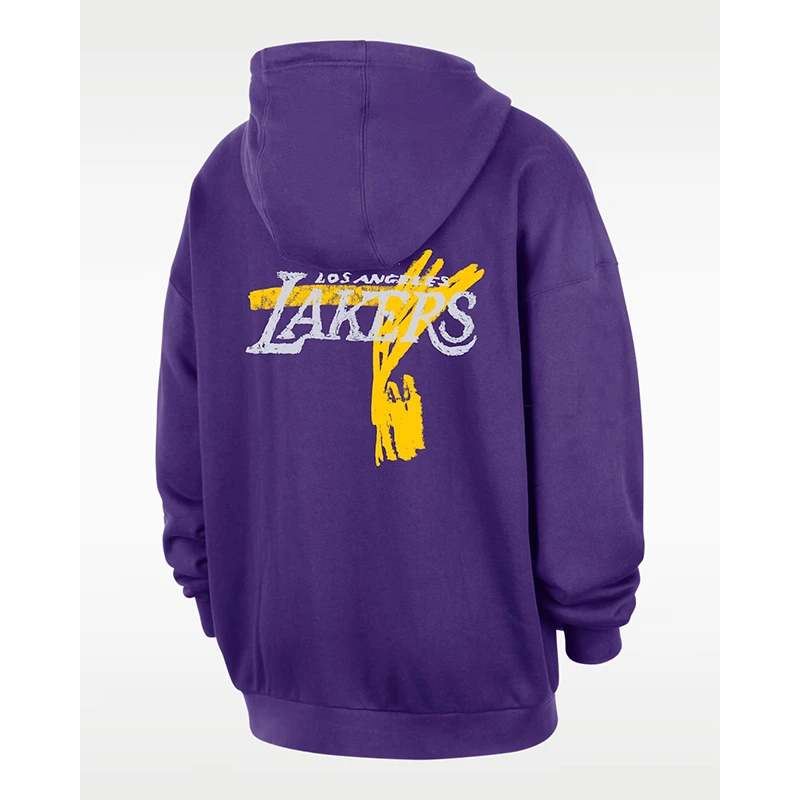 Nike x Jordan NBA Los Angeles Lakers Courtside Club Hoodie - Image 3