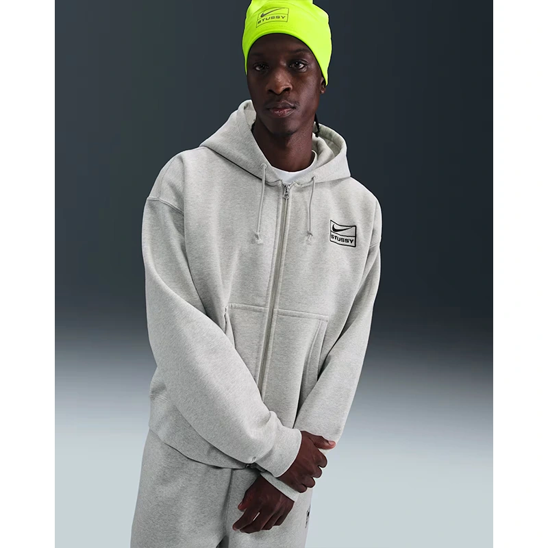 Nike x Stüssy Fleece Full-Zip Hoodie - Image 3