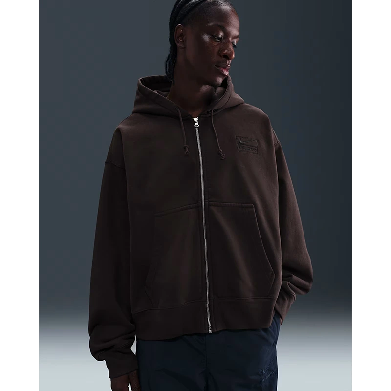 Nike x Stüssy Full-Zip Washed Fleece Hoodie - Image 7