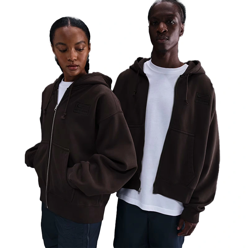 Nike x Stüssy Full-Zip Washed Fleece Hoodie - Image 5