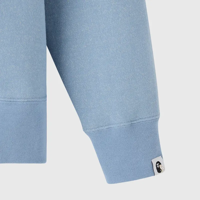 OVO x BAPE Denim Fleece College Crewneck - Image 3