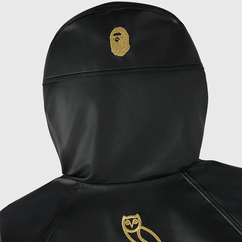 OVO x BAPE Faux Leather Snowboard Jacket - Image 8
