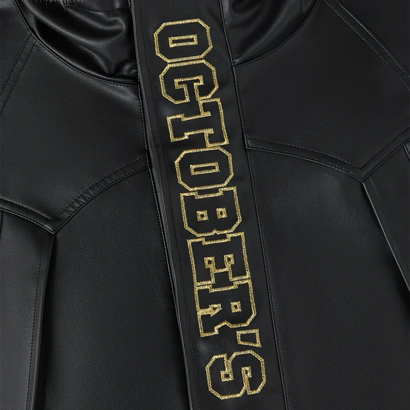 OVO x BAPE Faux Leather Snowboard Jacket - Image 3