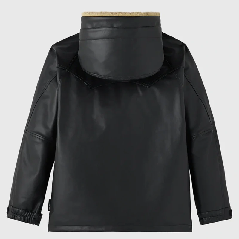 OVO x BAPE Faux Leather Snowboard Jacket - Image 2