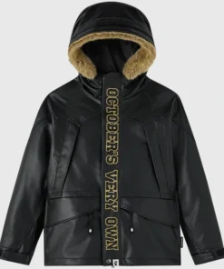 OVO x BAPE Faux Leather Snowboard Jacket