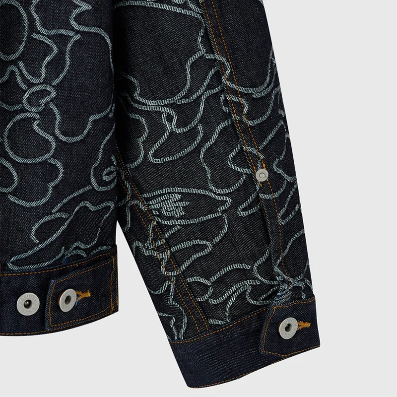 OVO x BAPE Neon 1st Camo Denim Jacket - Image 7