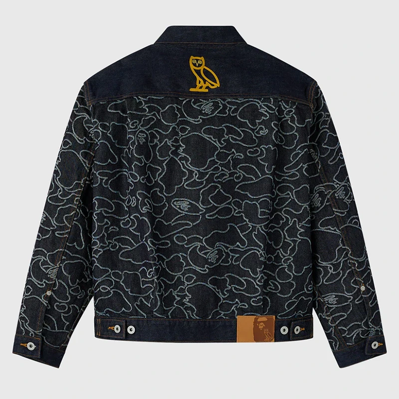 OVO x BAPE Neon 1st Camo Denim Jacket - Image 2