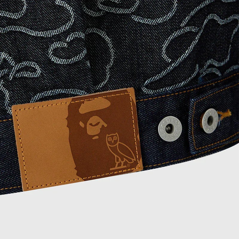 OVO x BAPE Neon 1st Camo Denim Jacket - Image 8