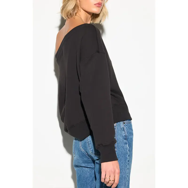 Off Shoulder Sweatshirt - Image 3