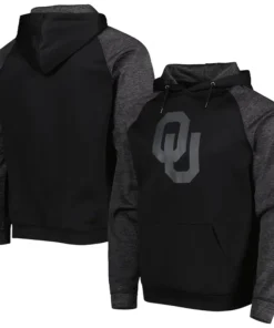 Oklahoma Sooners Colosseum Blackout 3.0 Tonal Raglan Pullover Hoodie