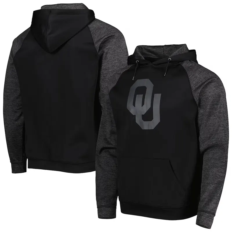 Oklahoma Sooners Colosseum Blackout 3.0 Tonal Raglan Pullover Hoodie