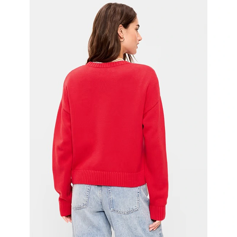 Old Navy Women's Seaside Cotton Long-Sleeve Flag Sweater - Image 4