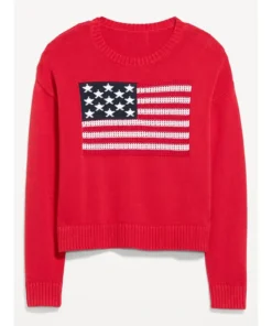 Old Navy Women's Seaside Cotton Long-Sleeve Flag Sweater