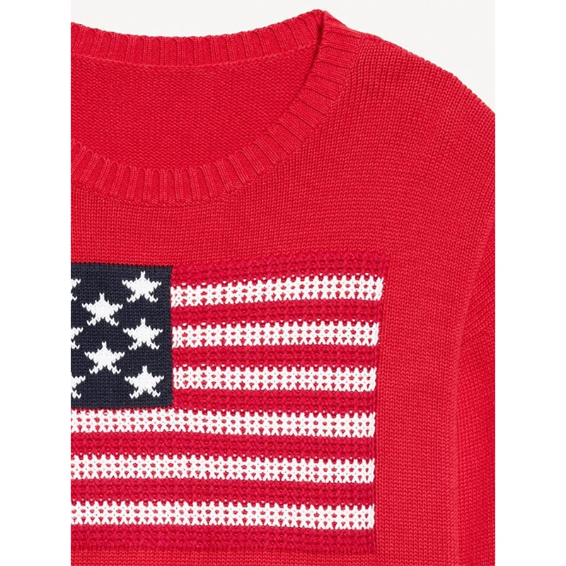 Old Navy Women's Seaside Cotton Long-Sleeve Flag Sweater - Image 5
