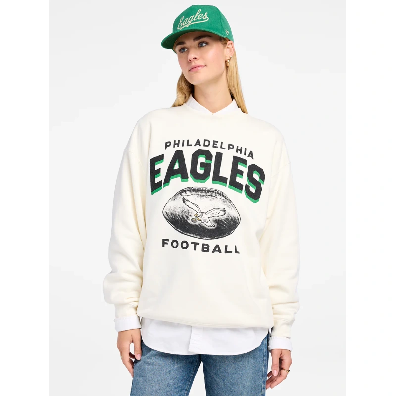 Philadelphia Eagles Historic Arch Cloud ’47 Oversized Crewneck