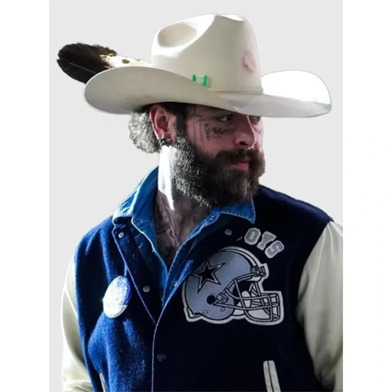 Post Malone Thanksgiving Halftime Show 2025 Dallas Cowboys Jacket