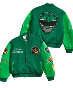 Power Rangers Green Varsity Jacket