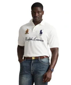 Ralph Lauren Men's Big & Tall Big Pony 20th Anniversary Crest Polo Shirt