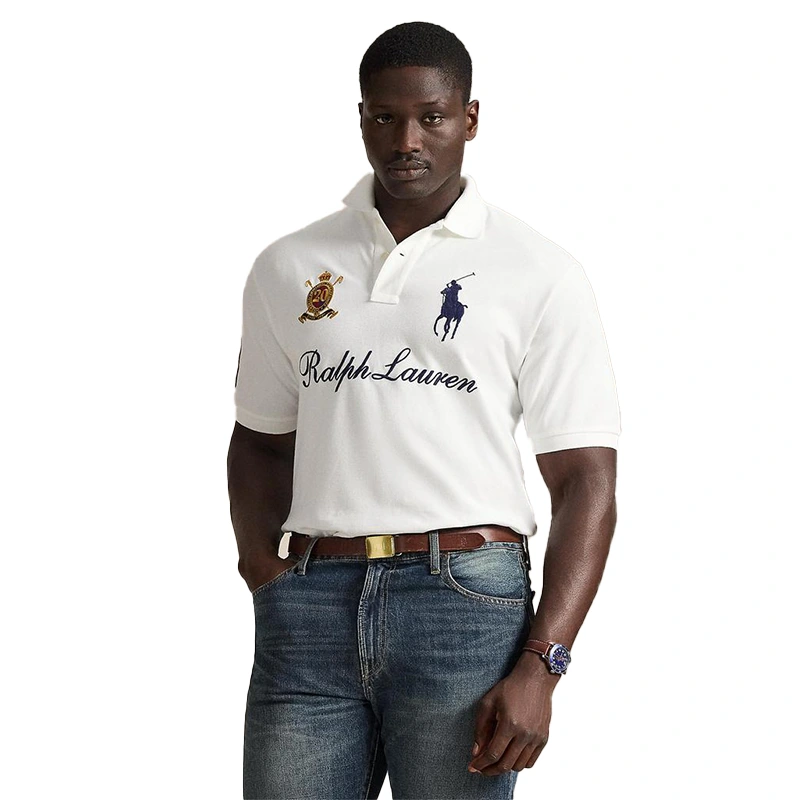 Ralph Lauren Men's Big & Tall Big Pony 20th Anniversary Crest Polo Shirt