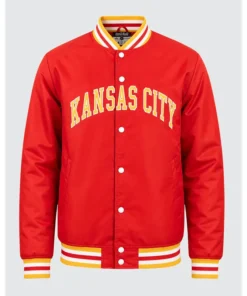 Red Kansas City Letterman Jacket