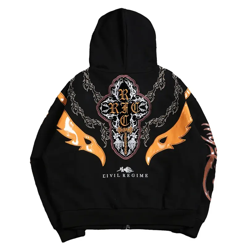 Rey Mysterio Civil Regime Oro Full-Zip Hoodie - Image 3