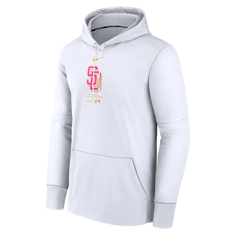 San Diego Padres White Hoodie - Image 2