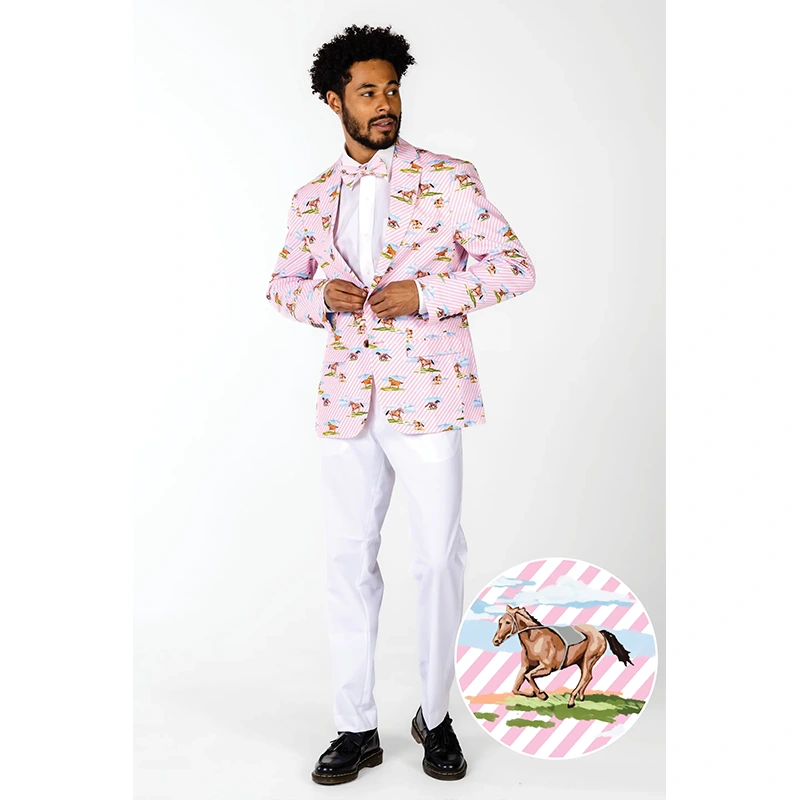 Shinesty The Supreme Steed Men's Derby Horses Blazer - Image 6