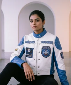 Women’s Astra Voyager Celestial Cropped Leather Jacket